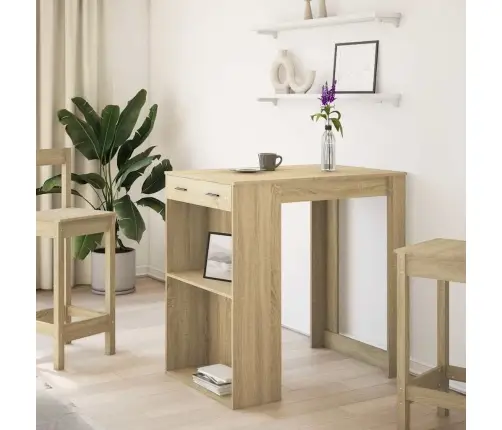 Bāra Galdiņš, Ozola Krāsa, 102X70X103,5 Cm, Inženierijas Koks Vidaxl