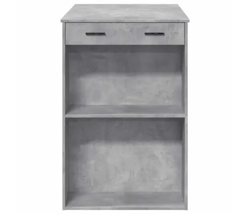 Bāra Galdiņš, Betona Pelēks, 102X70X103,5 Cm, Inženierijas Koks Vidaxl