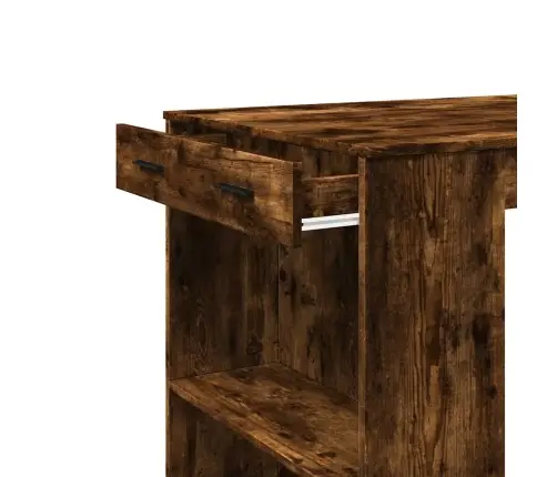 Baro Stalas, Dūminio Ąžuolo, 102X70X103,5cm Apdirbta Mediena