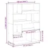 Raamatukapp, Must, 100X33X125,5 cm Tehispuit