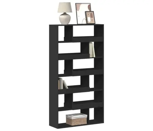 Raamaturiiul, Must, 100 X 33 X 187,5 cm Tehispuit