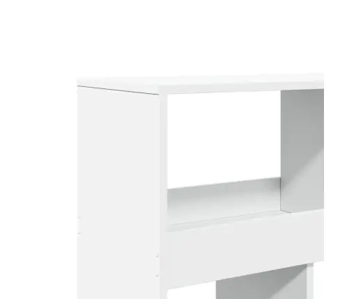 Knygų Spinta, Baltos Spalvos, 100X33X125,5cm Apdirbta Mediena