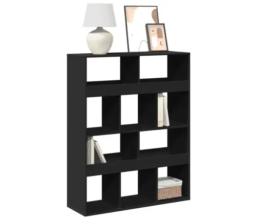 Raamatukapp, Must, 100X33X125,5 cm Tehispuit