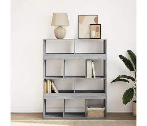 Grāmatu Plaukts, Pelēka Koka, 100X33X125,5Cm, Inženierijas Koks Vidaxl