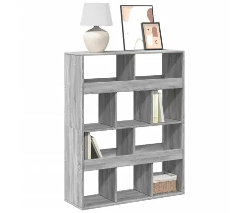 Grāmatu Plaukts, Pelēka Koka, 100X33X125,5Cm, Inženierijas Koks Vidaxl