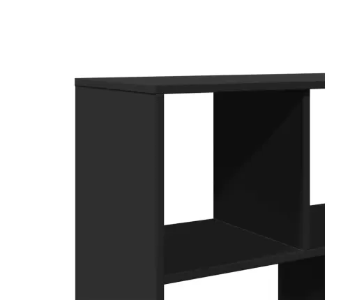 Knygų Spinta, Juodos Spalvos, 100X33X156,5cm Apdirbta Mediena