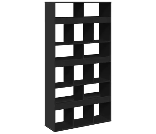 Raamaturiiul, Must, 100 X 33 X 187,5 cm Tehispuit