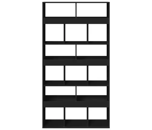 Raamaturiiul, Must, 100 X 33 X 187,5 cm Tehispuit