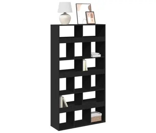 Raamaturiiul, Must, 100 X 33 X 187,5 cm Tehispuit