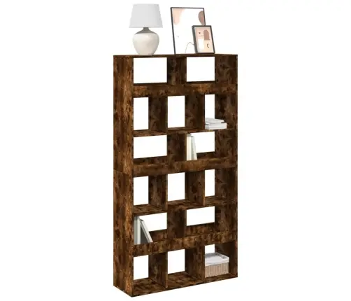 Knygų Spinta, Dūminio Ąžuolo, 100X33X187,5cm Apdirbta Mediena