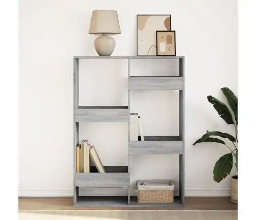 Grāmatplaukts, Pelēka Koka, 100X33X135 Cm, Inženierijas Koks Vidaxl