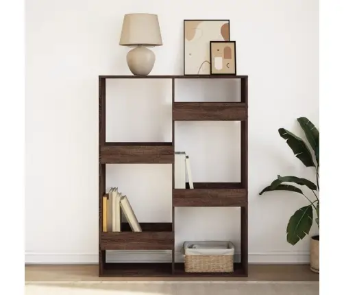 Knygų Spinta, Ruda Ąžuolo, 100X33X135cm Apdirbta Mediena