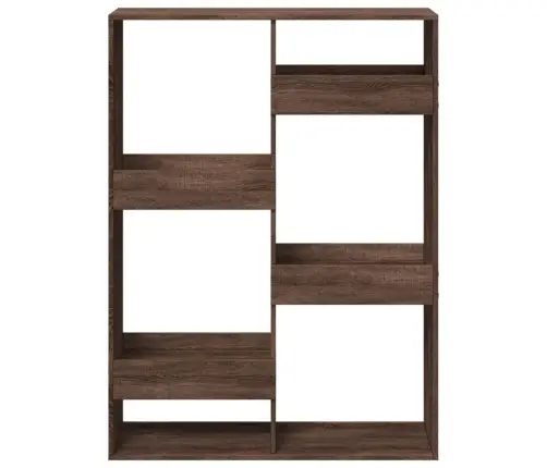 Knygų Spinta, Ruda Ąžuolo, 100X33X135cm Apdirbta Mediena