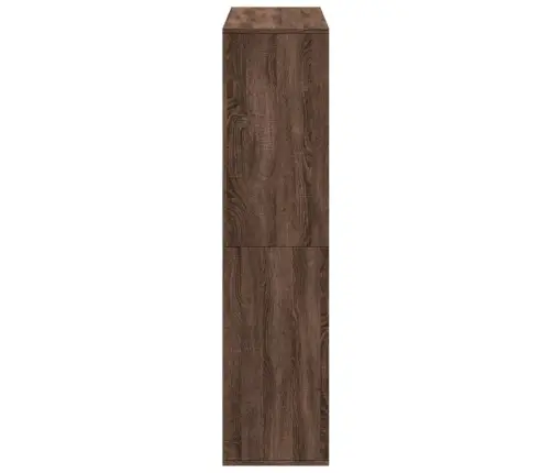 Knygų Spinta, Ruda Ąžuolo, 100X33X135cm Apdirbta Mediena