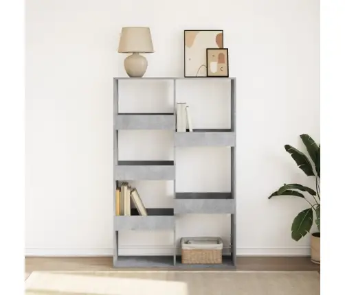 Knygų Spinta, Betono Pilka, 100X33X155,5cm Apdirbta Mediena