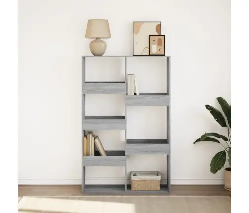 Knygų Spinta, Pilka Ąžuolo, 100X33X155,5cm Apdirbta Mediena