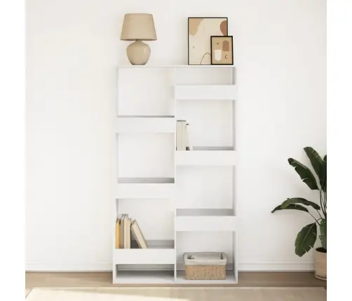 Knygų Spinta, Baltos Spalvos, 100X33X175cm Apdirbta Mediena