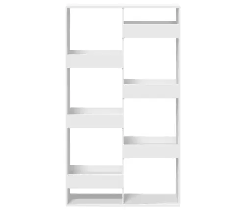 Knygų Spinta, Baltos Spalvos, 100X33X175cm Apdirbta Mediena