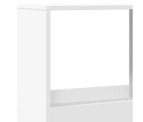 Knygų Spinta, Baltos Spalvos, 100X33X175cm Apdirbta Mediena