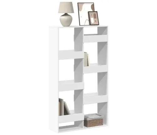 Knygų Spinta, Baltos Spalvos, 100X33X175cm Apdirbta Mediena