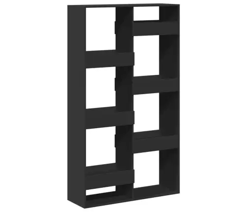 Knygų Spinta, Juodos Spalvos, 100X33X175cm Apdirbta Mediena