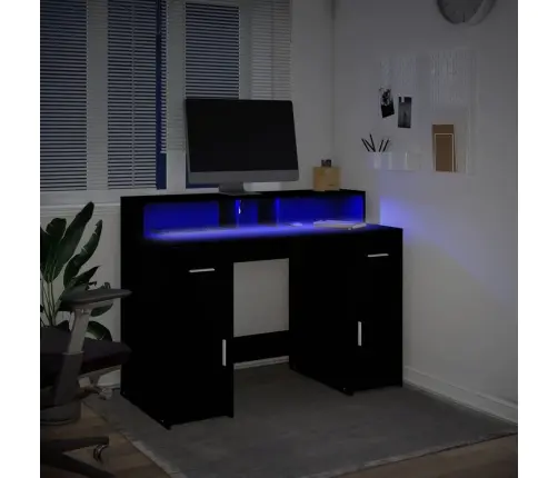 Rakstāmgalds, Led, 120X55X91 Cm, Inženierijas Koks, Melns Vidaxl