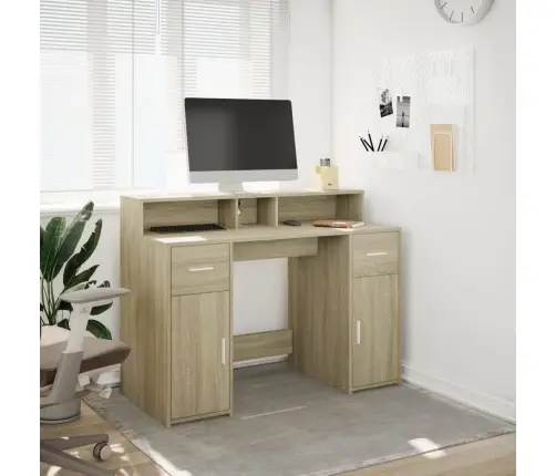 Rašomasis Stalas Su Led Apšvietimu, Ąžuolo, 97X45X90cm Mediena