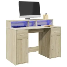 Rašomasis Stalas Su Led Apšvietimu, Ąžuolo, 97X45X90cm Mediena