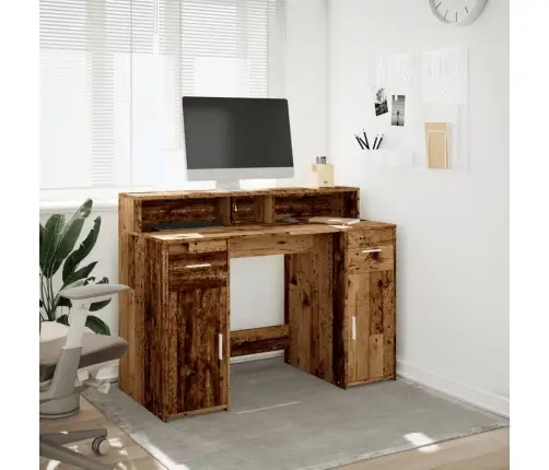 Rašomasis Stalas Su Led, Pilkas Ąžuolo, 120X55X91cm Mediena