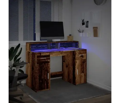 Rašomasis Stalas Su Led, Pilkas Ąžuolo, 120X55X91cm Mediena