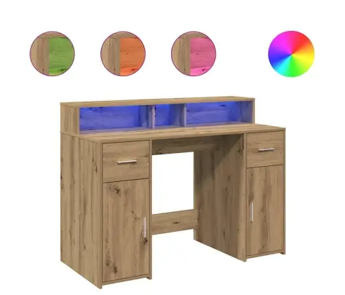 Rakstāmgalds, Led, Koka Krāsa, 120X55X91 Cm, Inženierijas Koks Vidaxl