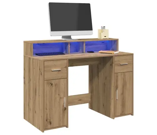 Rakstāmgalds, Led, Koka Krāsa, 120X55X91 Cm, Inženierijas Koks Vidaxl