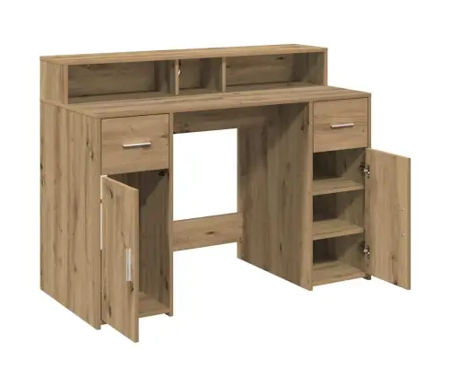 Rakstāmgalds, Led, Koka Krāsa, 120X55X91 Cm, Inženierijas Koks Vidaxl