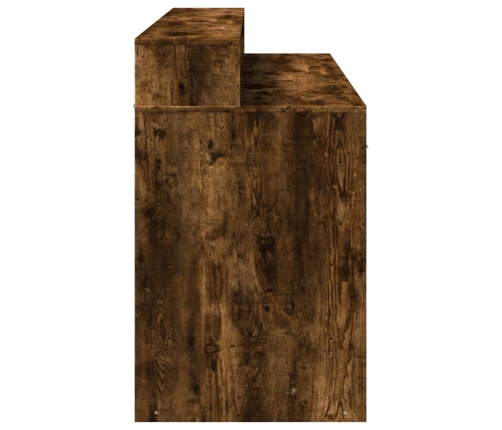 Kirjutuslaud Led-Tuledega, Suitsutatud Tamm, 140X55X91 Cm