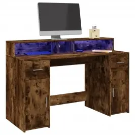 Rašomasis Stalas Su Led, Dūminio Ąžuolo, 140X55X91cm Mediena