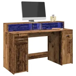 Rašomasis Stalas Su Led, Pilkas Ąžuolo, 140X55X91cm Mediena