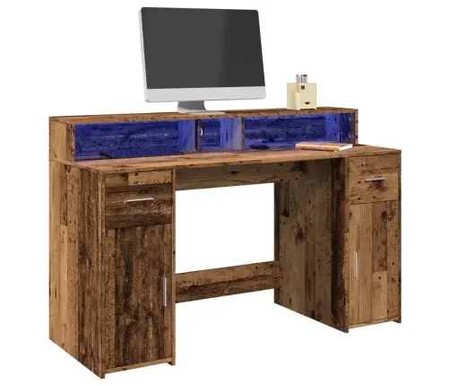 Rakstāmgalds, Led, Veca Koka, 140X55X91 Cm, Inženierijas Koks Vidaxl