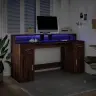 Rašomasis Stalas Su Led, Rudas Ąžuolo, 160X55X91cm Mediena