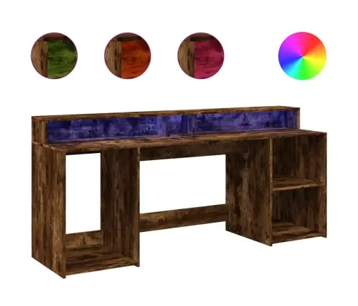 Rakstāmgalds, Led, Ozola Krāsa, 200X55X91 Cm, Inženierijas Koks Vidaxl