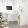 Rašomasis Stalas Su Led Apšvietimu, Baltas, 130X130X91Cm