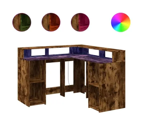 Rakstāmgalds, Led, Ozola Krāsa, 130X130X91Cm, Inženierijas Koks Vidaxl