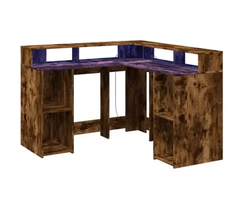 Rakstāmgalds, Led, Ozola Krāsa, 130X130X91Cm, Inženierijas Koks Vidaxl