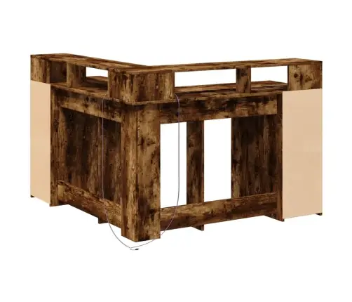 Rakstāmgalds, Led, Ozola Krāsa, 130X130X91Cm, Inženierijas Koks Vidaxl