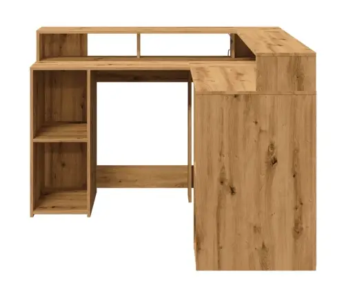 Rakstāmgalds, Led, Koka Krāsa, 130X130X91 Cm, Inženierijas Koks Vidaxl