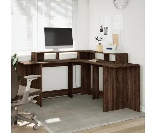 Rakstāmgalds, Led, Ozolkoka, 152X152X91 Cm, Inženierijas Koks Vidaxl