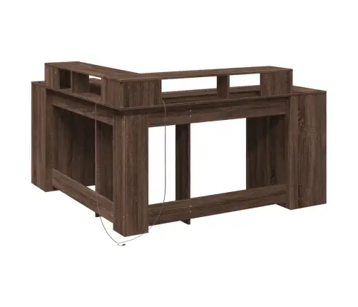 Rakstāmgalds, Led, Ozolkoka, 152X152X91 Cm, Inženierijas Koks Vidaxl