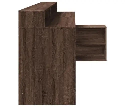 Kirjutuslaud Led-Tuledega, Pruun Tamm, 200X104X91 Cm