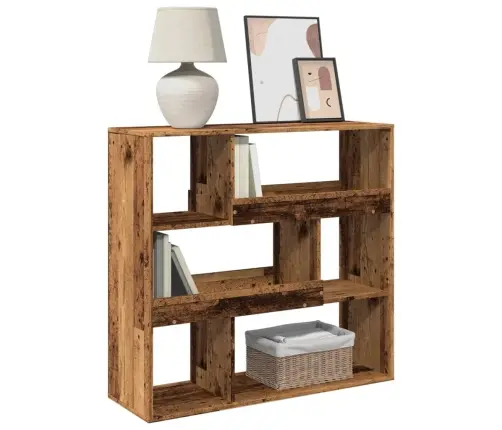 Grāmatu Plaukts, Veca Koka, 100X33X94,5 , Inženierijas Koks Vidaxl