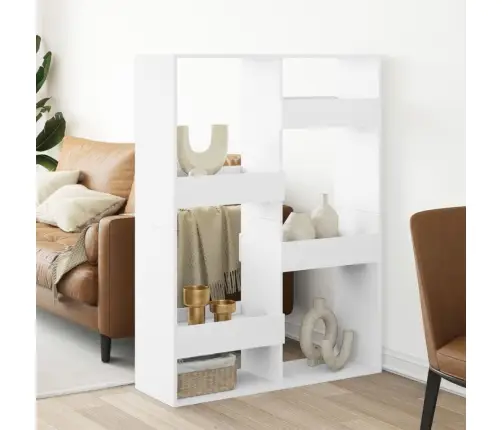 Ruumijagaja, Valge, 100X33X135 cm Tehispuit