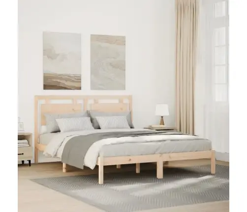 Gulta Bez Matrača, Īpaši Gara, 140X210 Cm, Masīvkoks Vidaxl